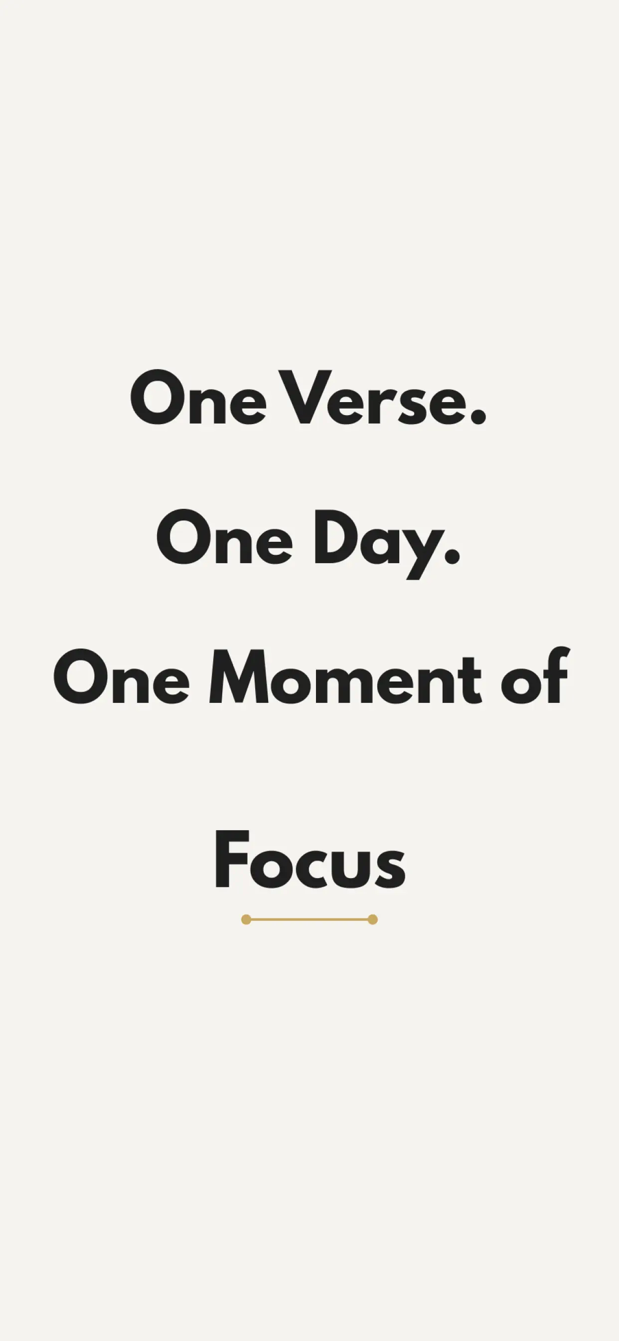 One verse, one day, one moment of focus — Bible Focus daily scripture app