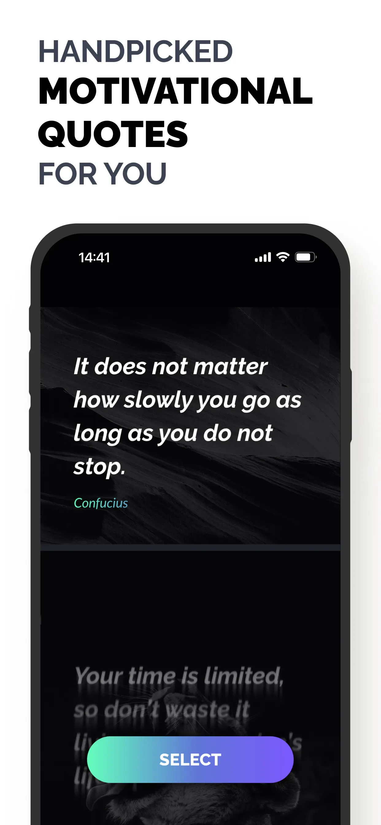 Handpicked motivational quotes — select your quote of the day in MOTIVE